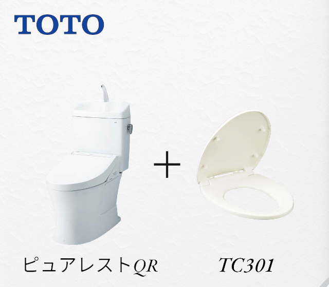 TOTO ピュアレストQR＋TOTO普通便座セット